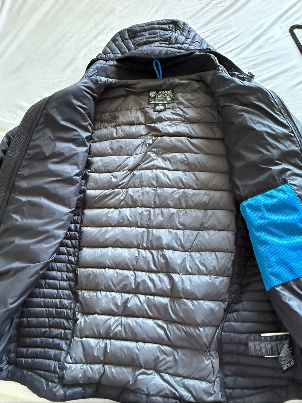 Kuhl Spyfire Down Hooded Puffer Parka Jacket Coat Black Women’s Size Large - Picture 8 of 8
